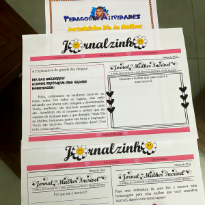 Jornalzinho Mulher Incrível: Dia Internacional da Mulher ð¸