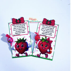Cartão Morango do Amor – Volta às Aulas