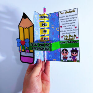 Cartão Lápis 3D – Dia do Estudante