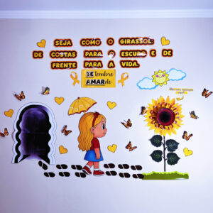 Painel Setembro Amarelo + Caixa com mensagens