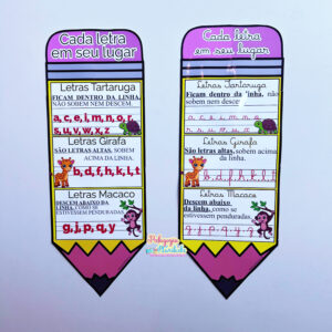 Cartazes “Cada letra em seu lugar”